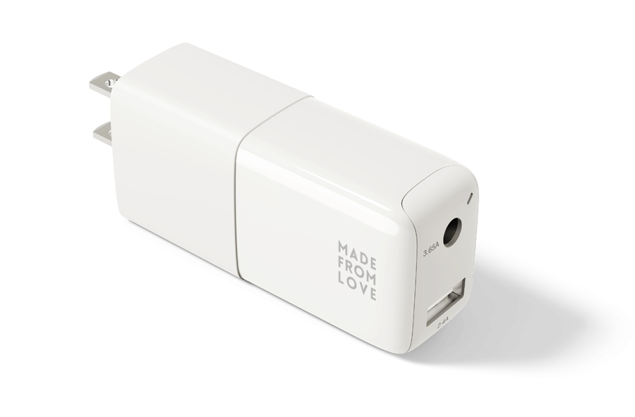 60W带USB笔记本电脑充电器 白色.jpg